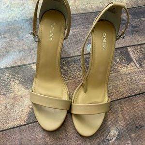 Nude express heels size 8